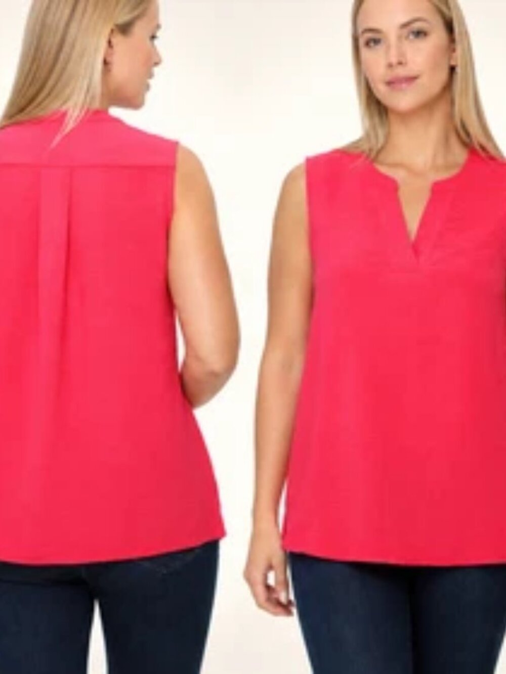 RACHEL Rachel Roy Women’s Sleeveless Blouse — Dark Pink Sizes S & M